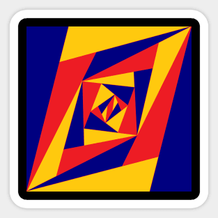 red blue and yellow  triangles Sticker